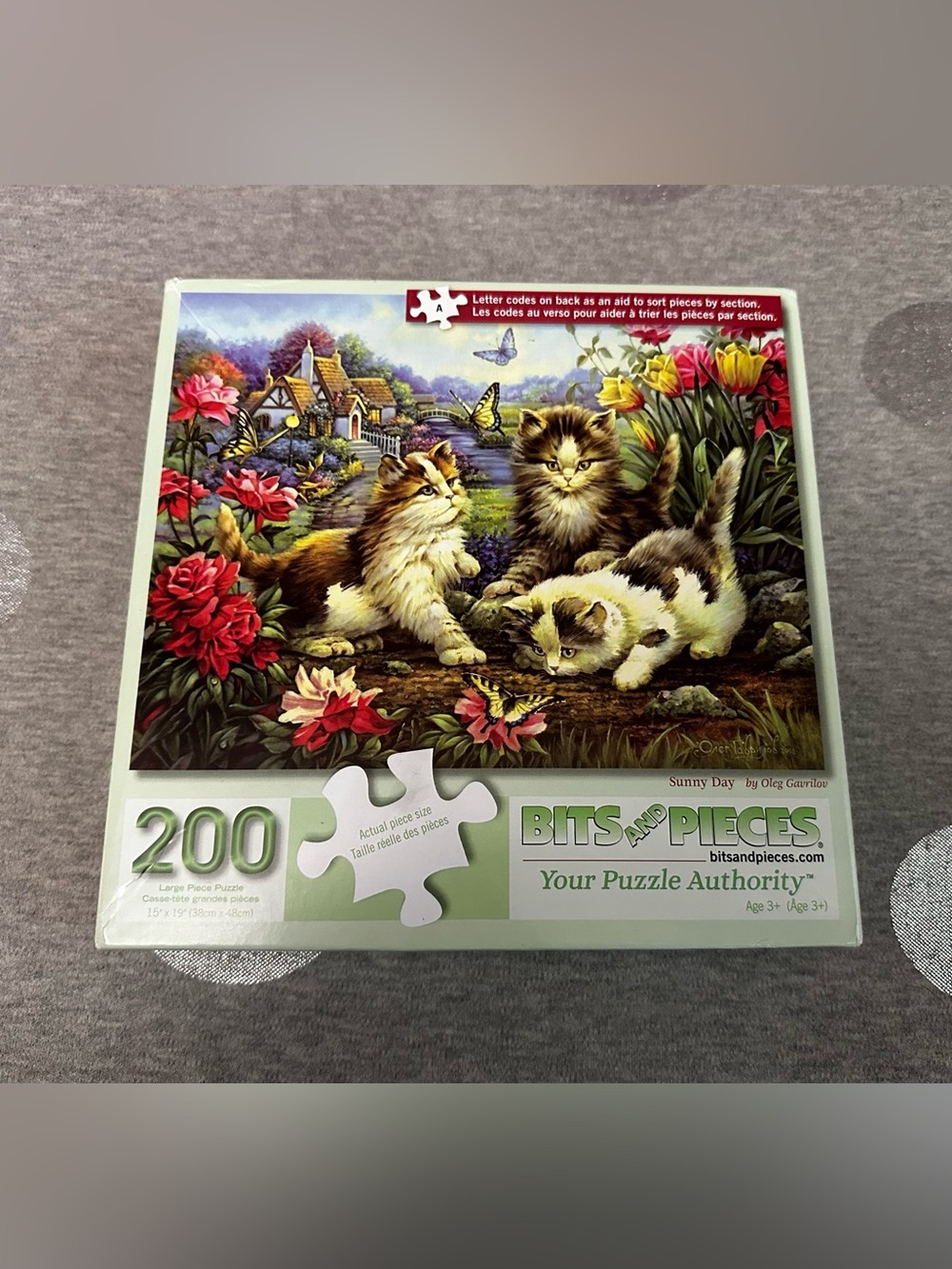 5 for $15! 200 Bits and Pieces Sunny Day Kitten Cat Puzzle